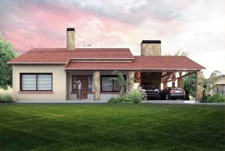 Casa de arquitectura clásica con techos de tejas rojas, columnas y detalles tradicionales